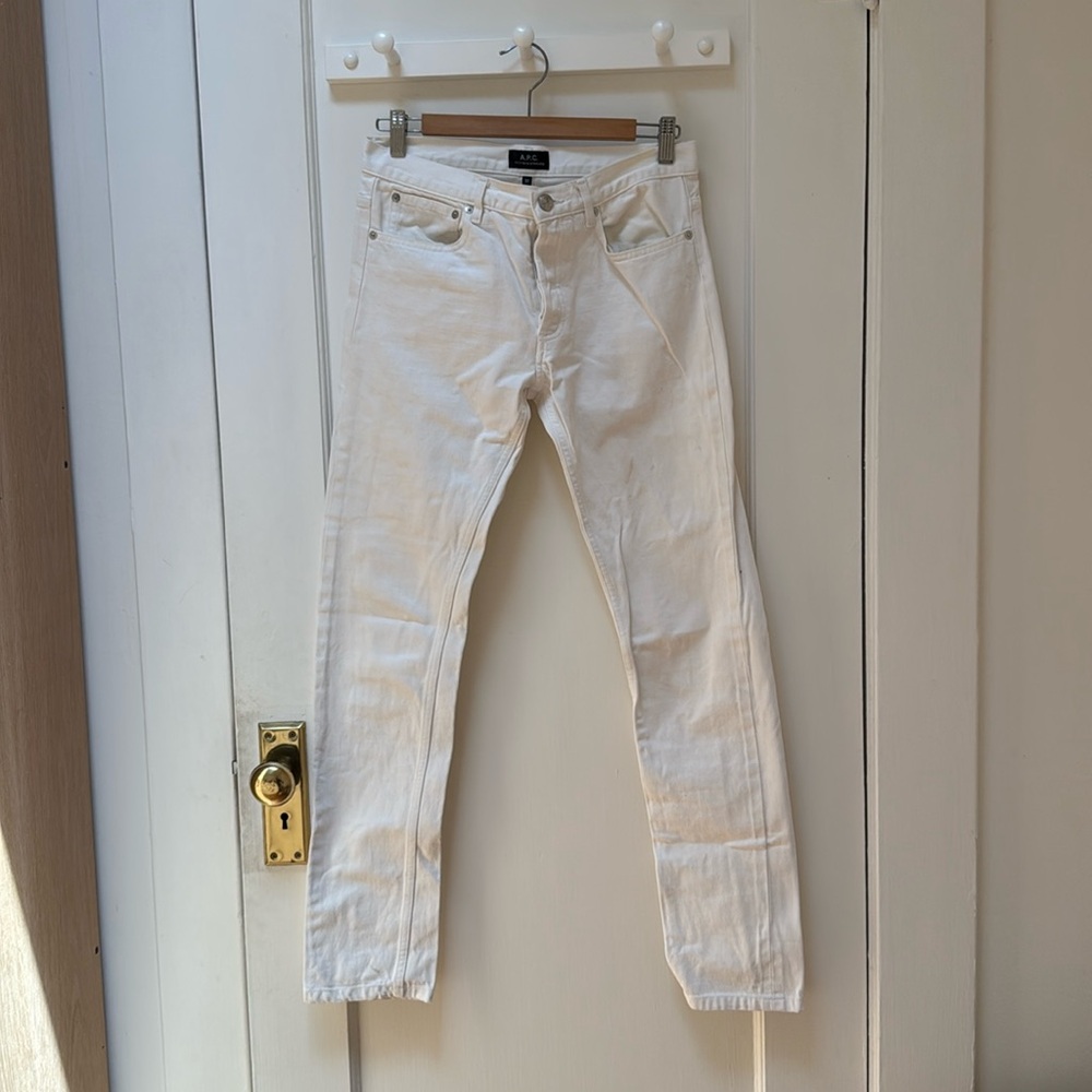 APC Petite New Standard white jeans